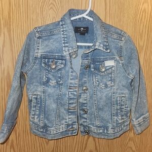 7 For All Mankind Light Blue Kids Jean Jacket